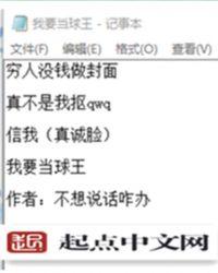 我要做球王 笔趣阁